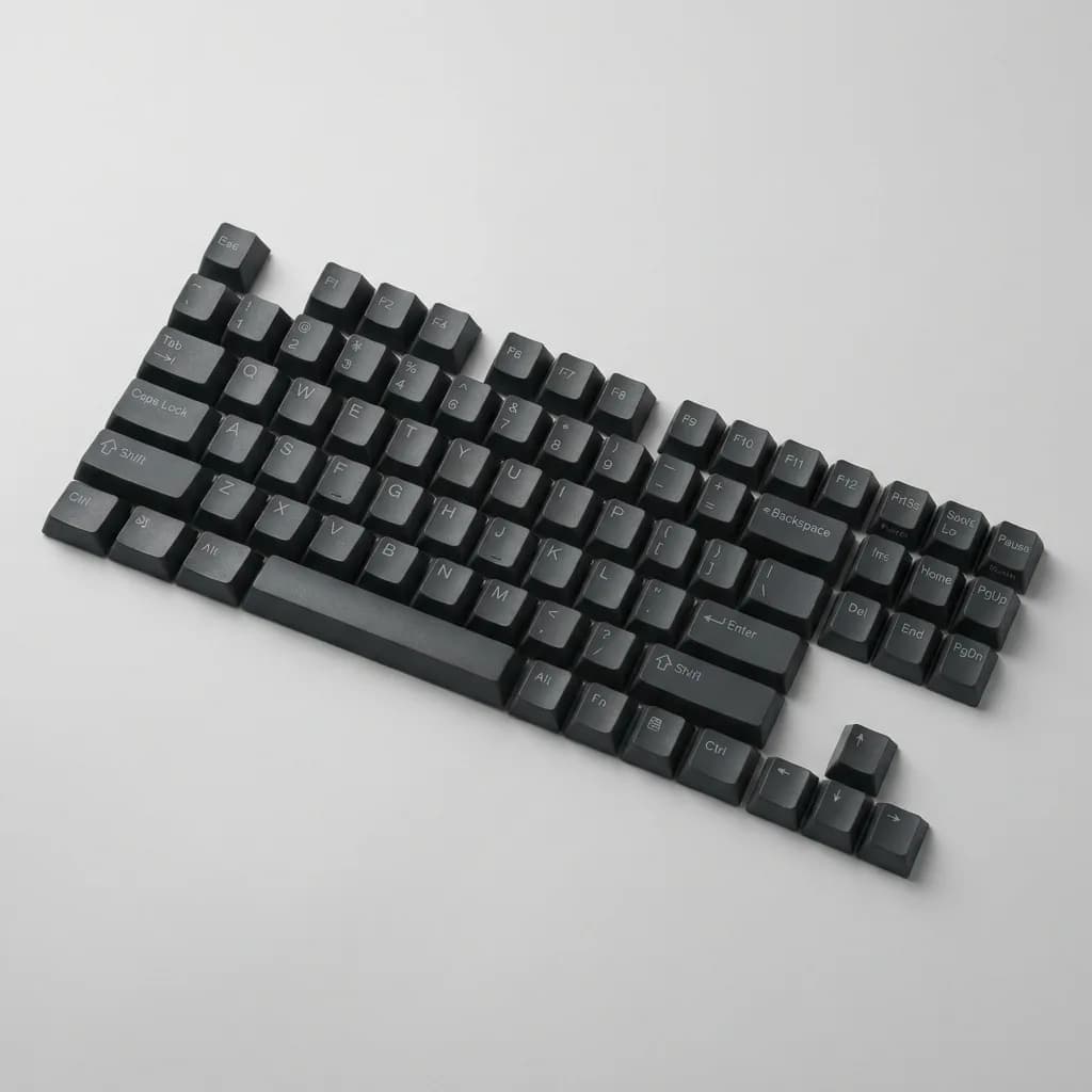 PBT 더블샷 키캡 — 그래파이트